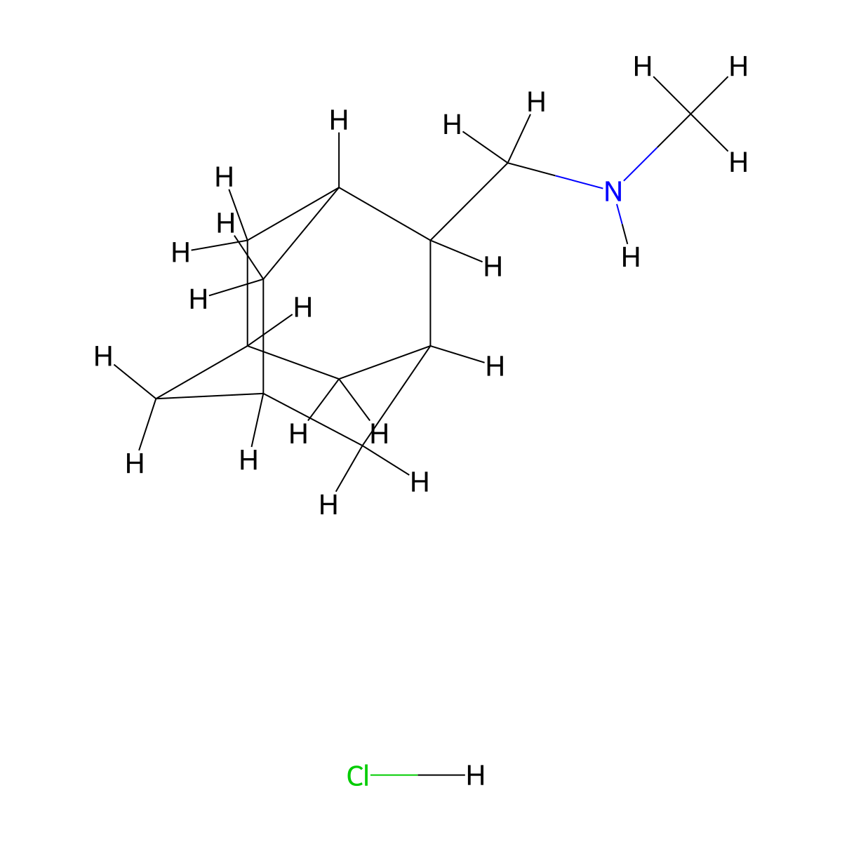 [(Adamantan-2-yl)methyl](methyl)aminehydrochloride molecular structure, CAS 2839156-55-5