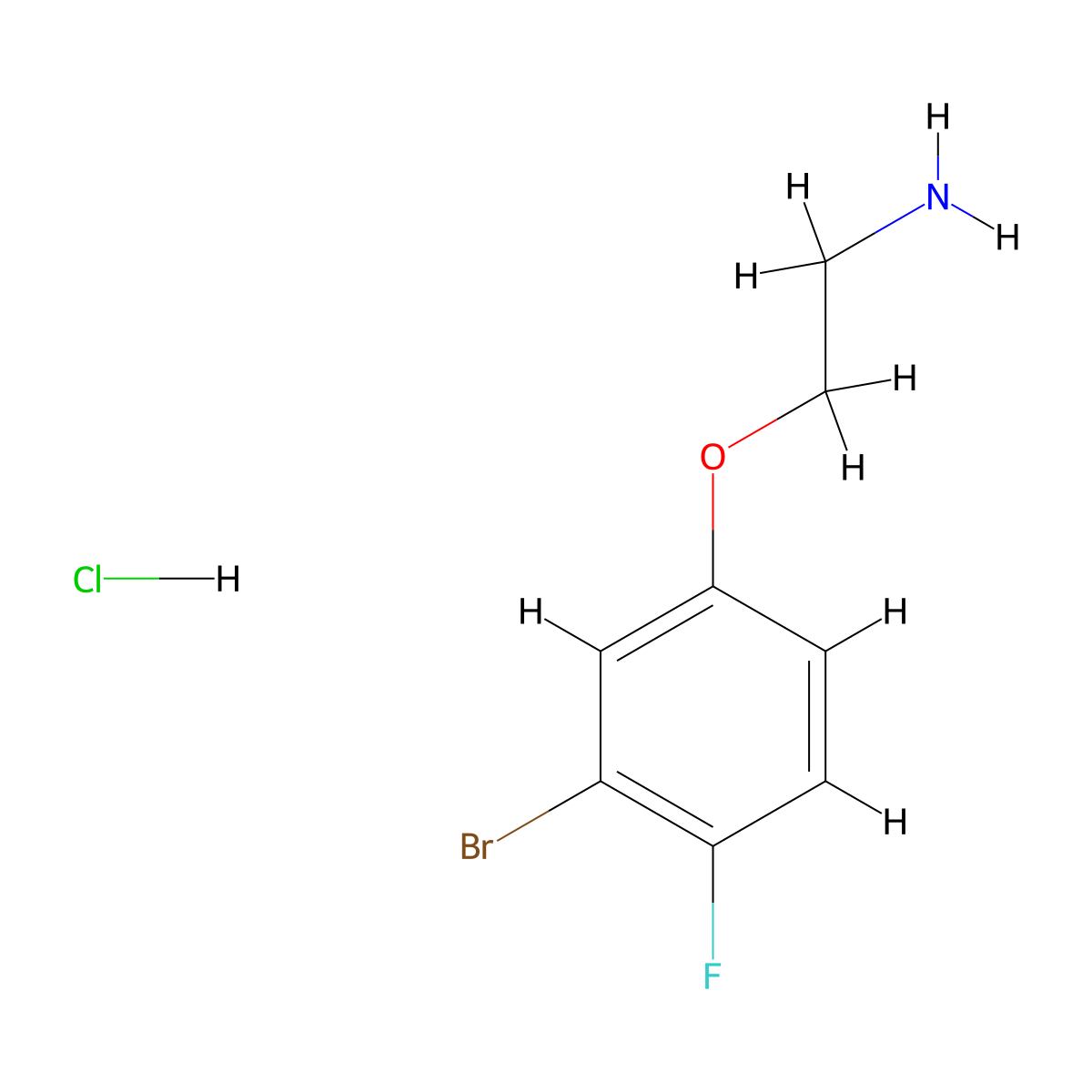 2-(3-Bromo-4-fluorophenoxy)ethan-1-amine hydrochloride molecular structure, CAS 2839156-58-8