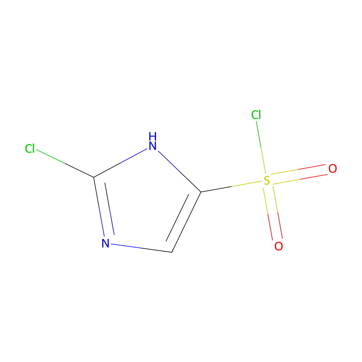 2-chloro-1H-imidazole-5-sulfonyl chloride molecular structure, CAS 2839156-62-4