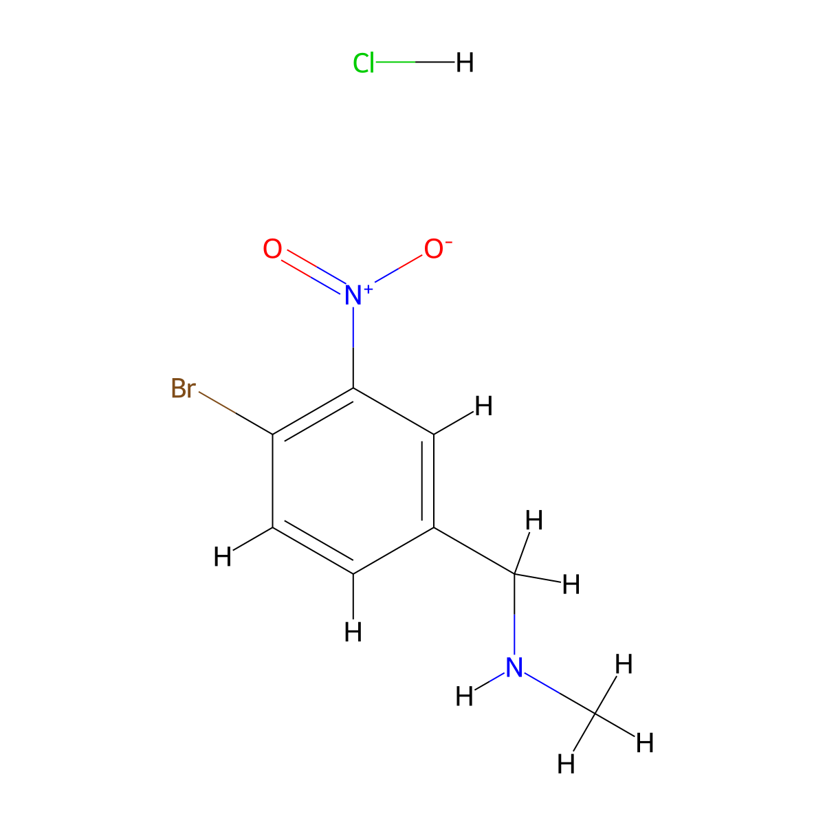 [(4-Bromo-3-nitrophenyl)methyl](methyl)amine hydrochloride molecular structure, CAS 2839156-65-7