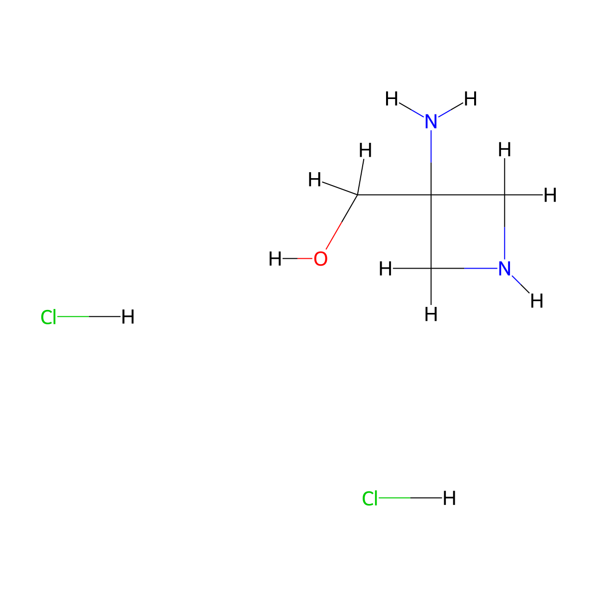 (3-Aminoazetidin-3-yl)methanoldihydrochloride molecular structure, CAS 2839156-68-0