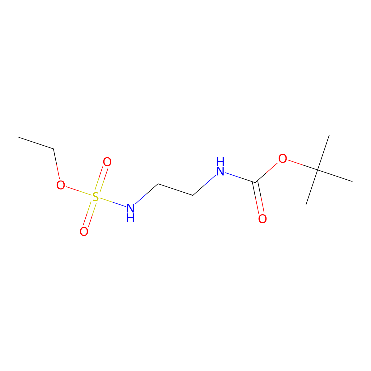 tert-butyl N-{2-[(ethoxysulfonyl)amino]ethyl}carbamate molecular structure, CAS 2839156-71-5