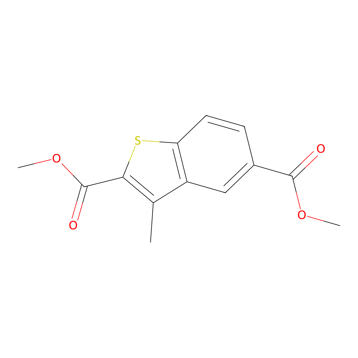 2,5-Dimethyl3-methyl-1-benzothiophene-2,5-dicarboxylate molecular structure, CAS 2839156-76-0