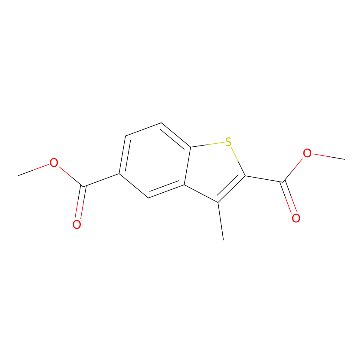 2,5-Dimethyl3-methyl-1-benzothiophene-2,5-dicarboxylate molecular structure, CAS 2839156-76-0