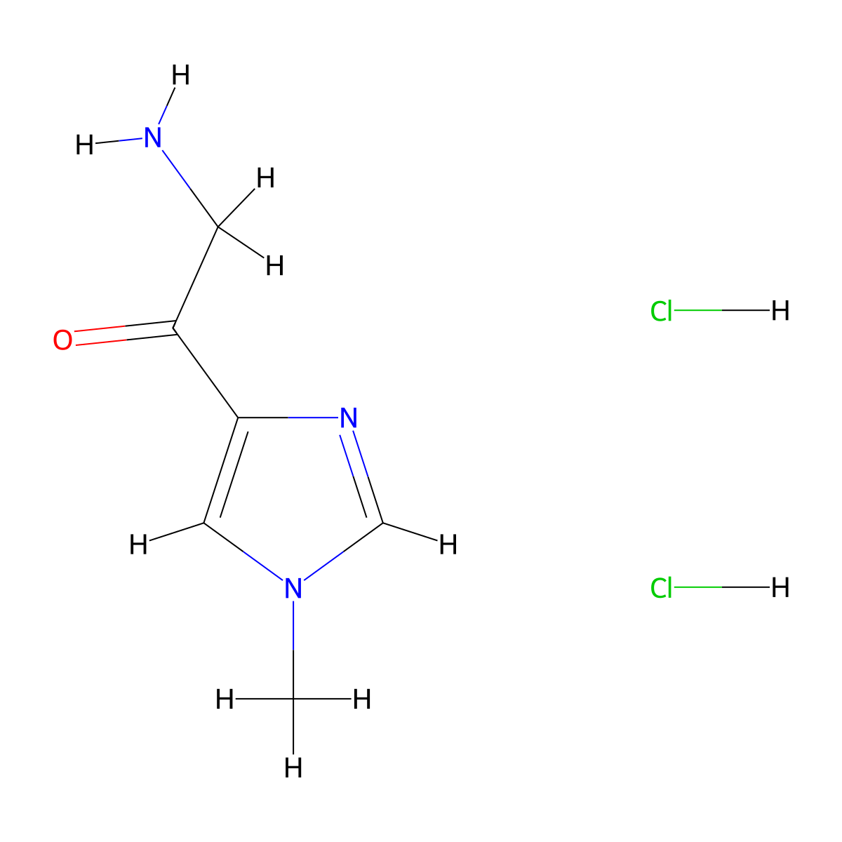 2-amino-1-(1-methyl-1H-imidazol-4-yl)ethan-1-one dihydrochloride molecular structure, CAS 2839156-97-5