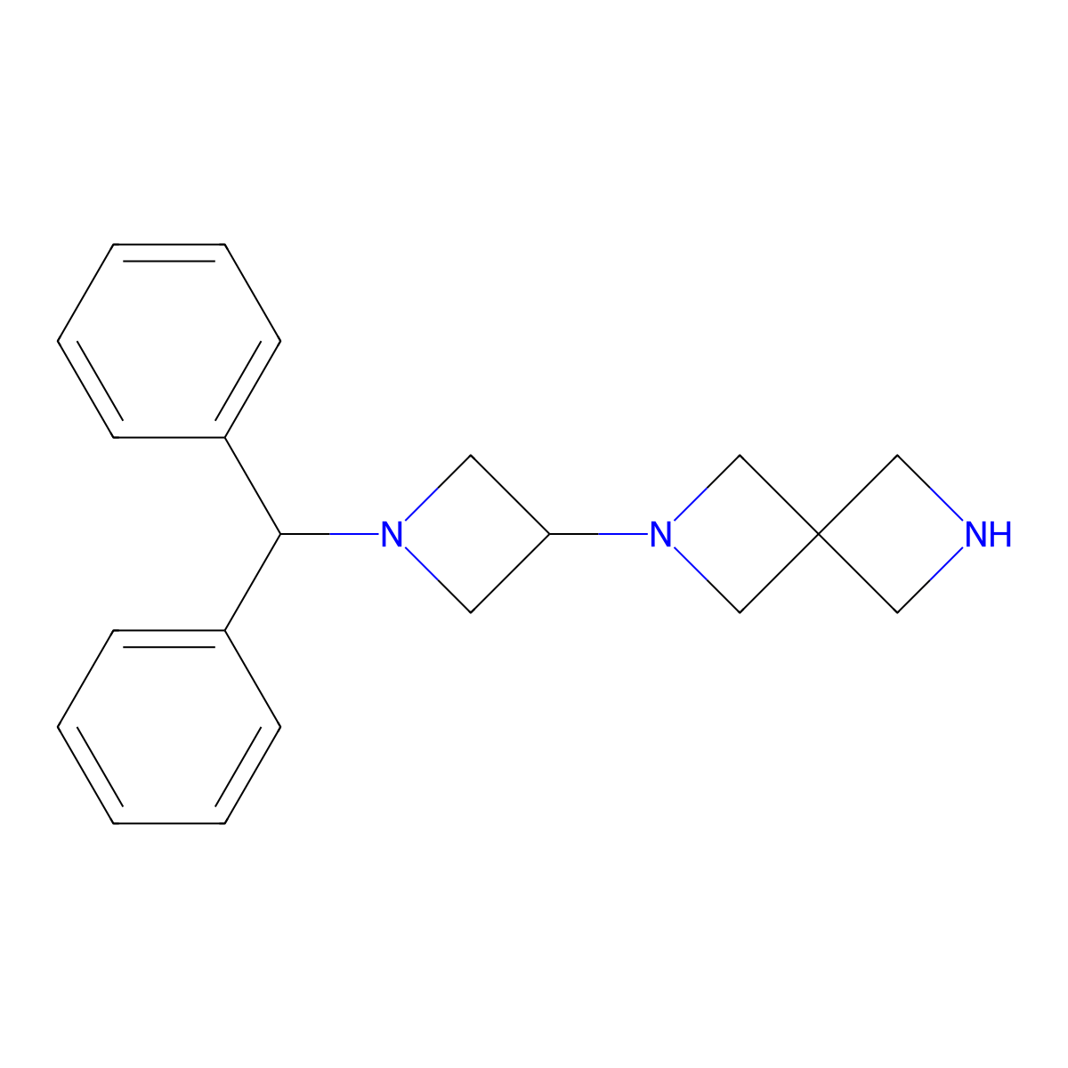 2-[1-(Diphenylmethyl)azetidin-3-yl]-2,6-diazaspiro[3.3]heptane molecular structure, CAS 2839156-98-6