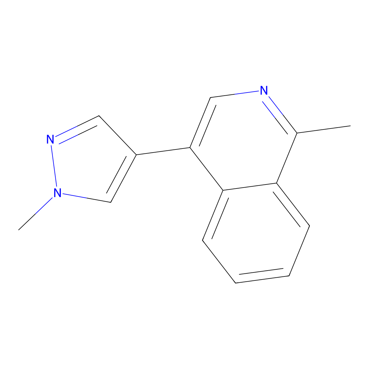 1-methyl-4-(1-methyl-1H-pyrazol-4-yl)isoquinoline molecular structure, CAS 2839157-02-5