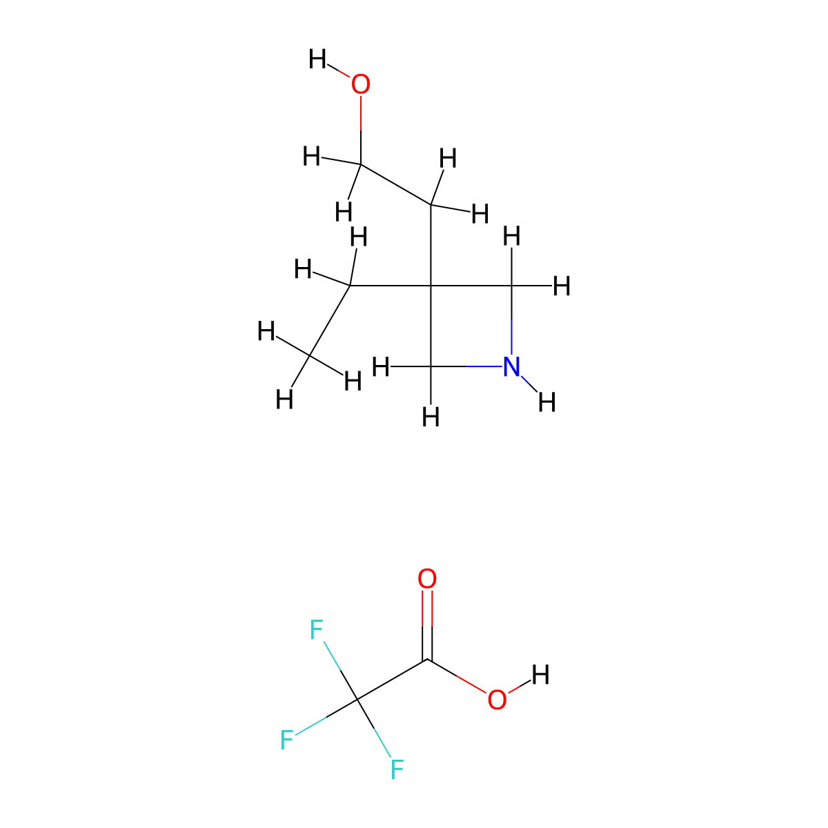 2-(3-Ethylazetidin-3-yl)ethan-1-ol,trifluoroaceticacid molecular structure, CAS 2839157-23-0