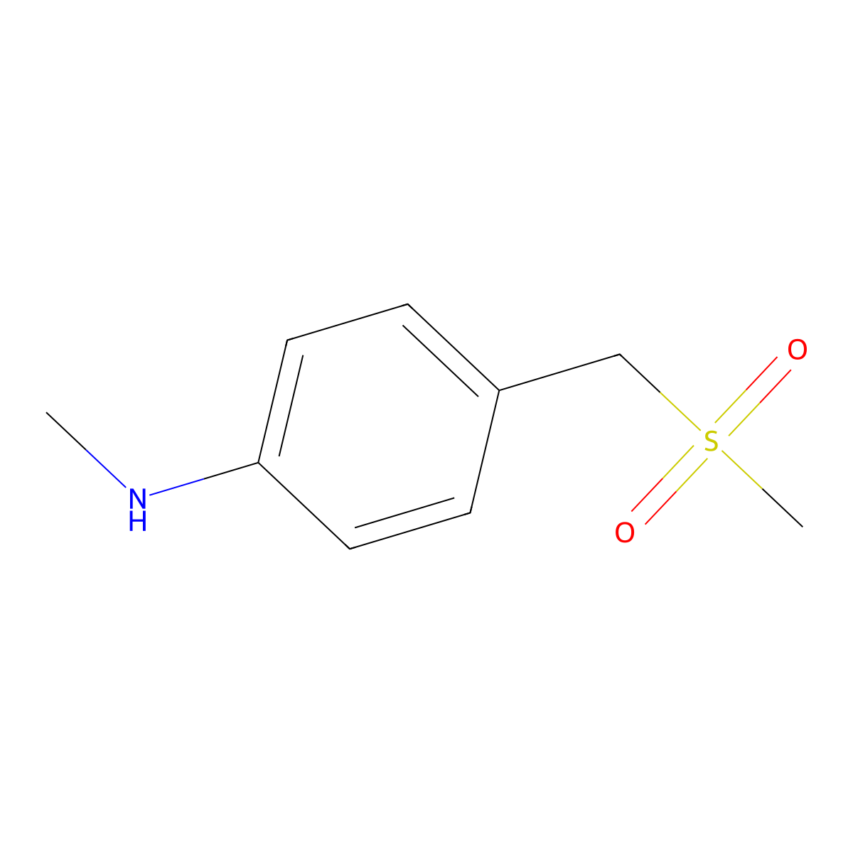 4-(methanesulfonylmethyl)-N-methylaniline molecular structure, CAS 2839157-25-2