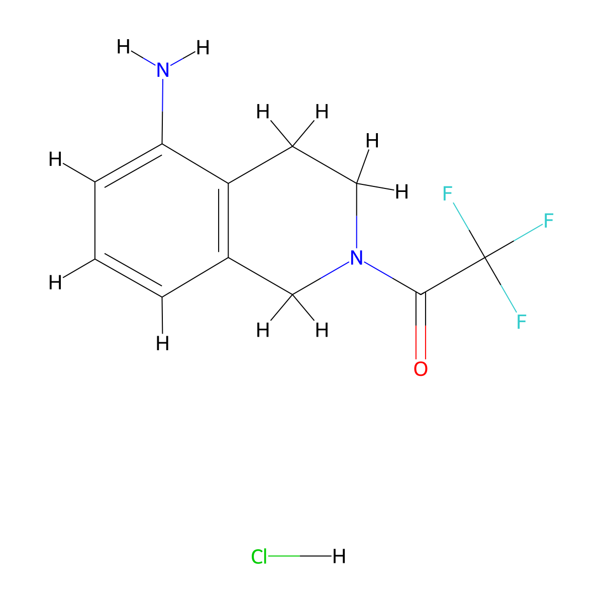 1-(5-Amino-1,2,3,4-tetrahydroisoquinolin-2-yl)-2,2,2-trifluoroethan-1-one hydrochloride molecular structure, CAS 2839157-35-4