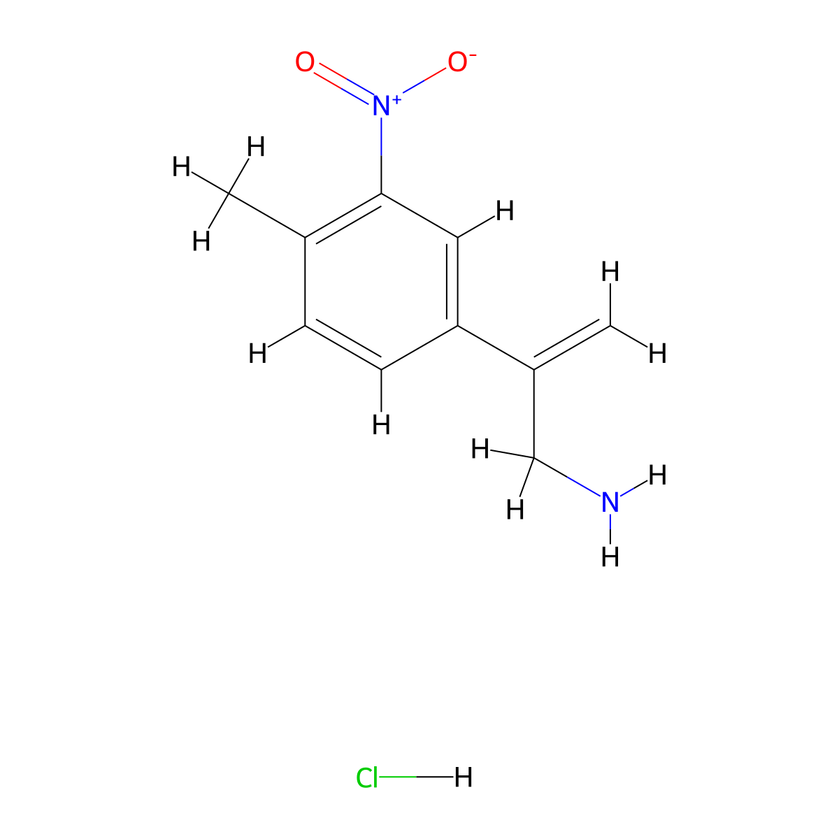 2-(4-Methyl-3-nitrophenyl)prop-2-en-1-amine hydrochloride molecular structure, CAS 2839157-37-6