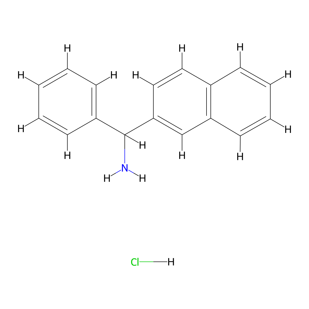 1-(Naphthalen-2-yl)-1-phenylmethanaminehydrochloride molecular structure, CAS 2839157-41-2