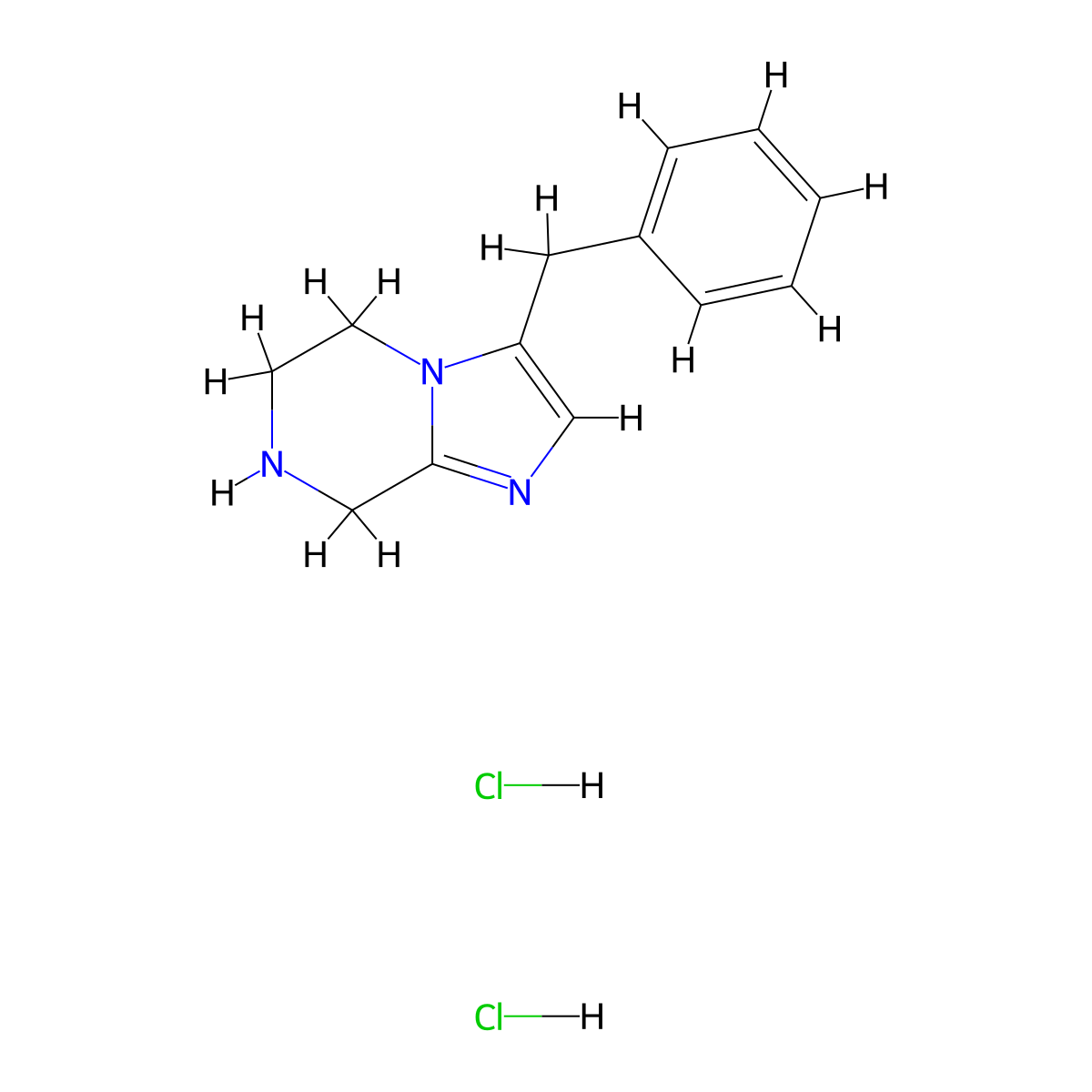 3-benzyl-5H,6H,7H,8H-imidazo[1,2-a]pyrazine dihydrochloride molecular structure, CAS 2839157-47-8