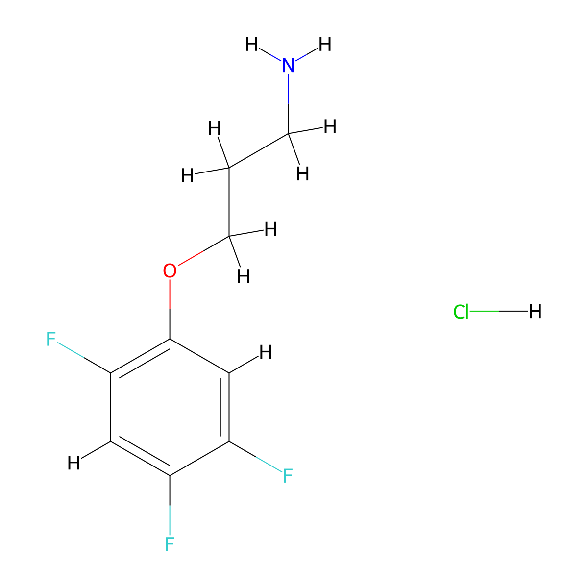 3-(2,4,5-Trifluorophenoxy)propan-1-amine hydrochloride molecular structure, CAS 2839157-50-3