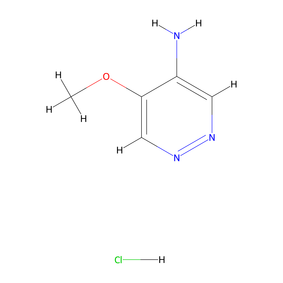 5-Methoxypyridazin-4-amine hydrochloride molecular structure, CAS 2839157-56-9