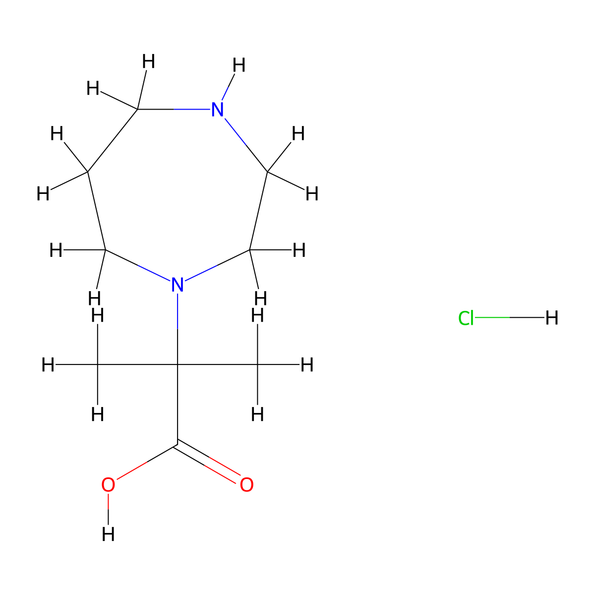 2-(1,4-Diazepan-1-yl)-2-methylpropanoicacidhydrochloride molecular structure, CAS 2839157-63-8
