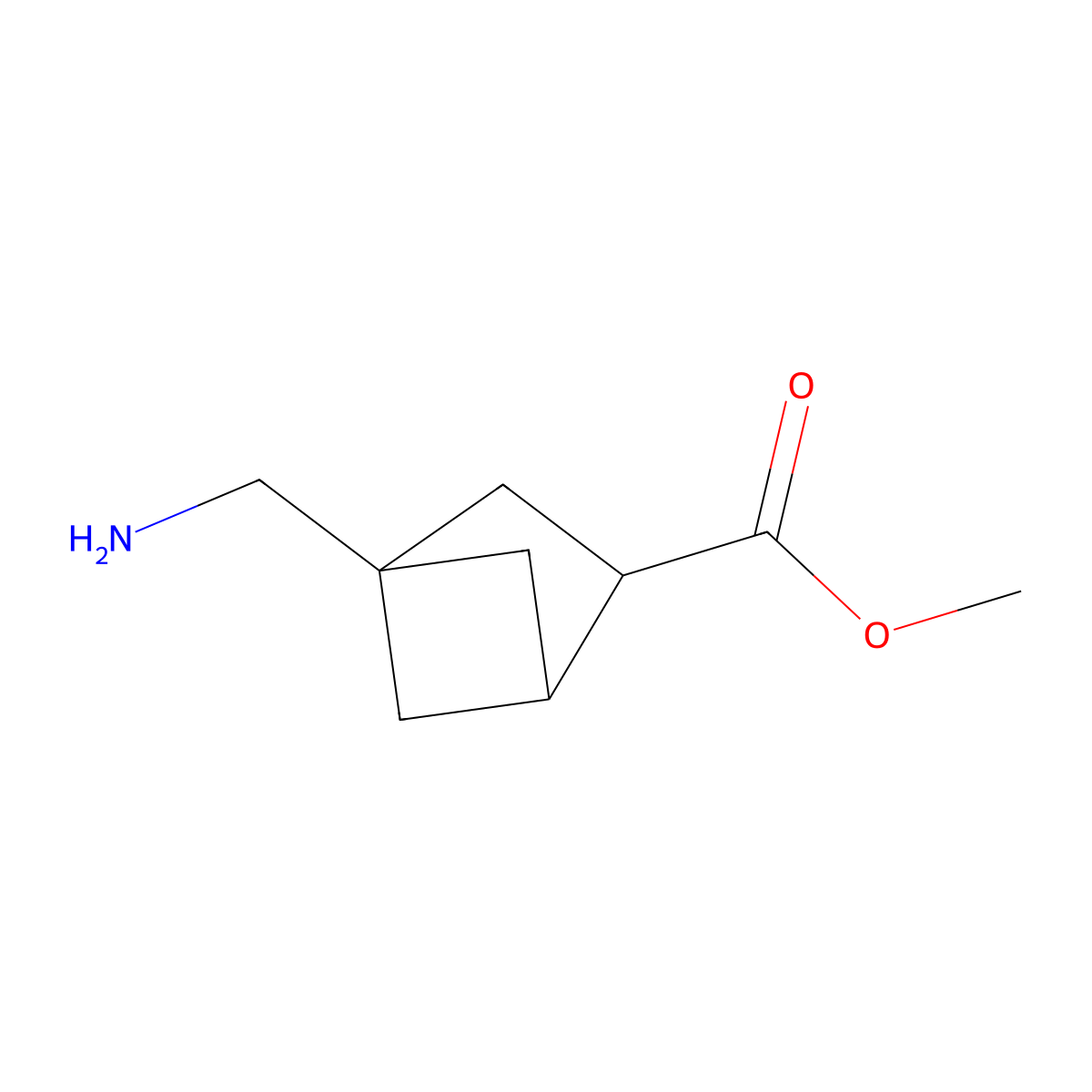 Methyl (4r)-4-(aminomethyl)bicyclo[2.1.1]hexane-2-carboxylate molecular structure, CAS 2839157-74-1