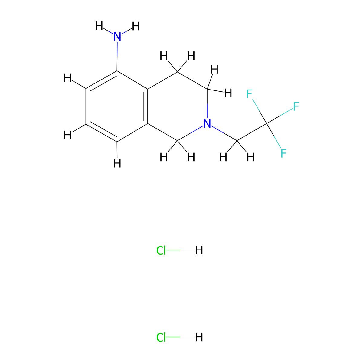 2-(2,2,2-Trifluoroethyl)-1,2,3,4-tetrahydroisoquinolin-5-amine dihydrochloride molecular structure, CAS 2839157-76-3