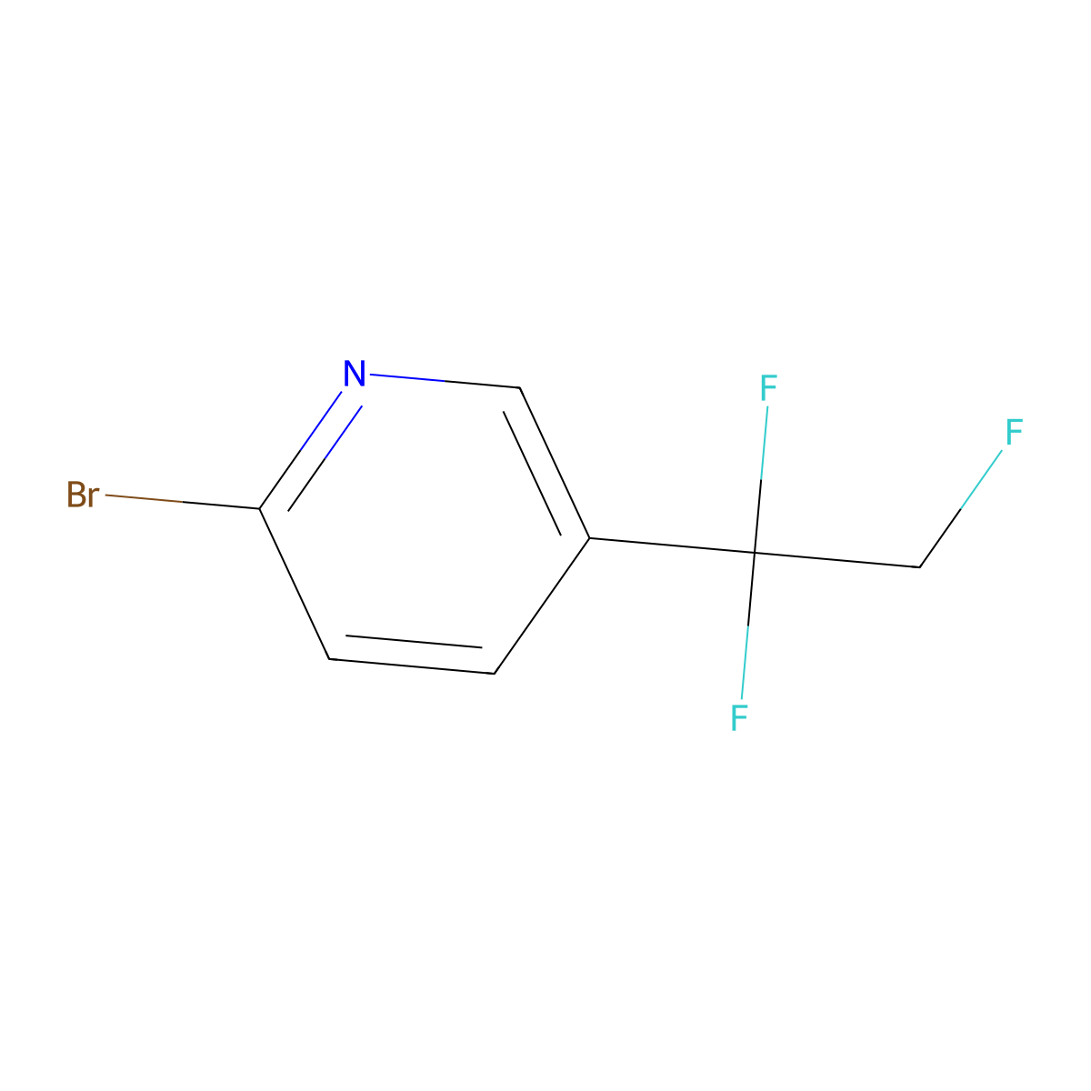 2-Bromo-5-(1,1,2-trifluoroethyl)pyridine molecular structure, CAS 2839157-84-3