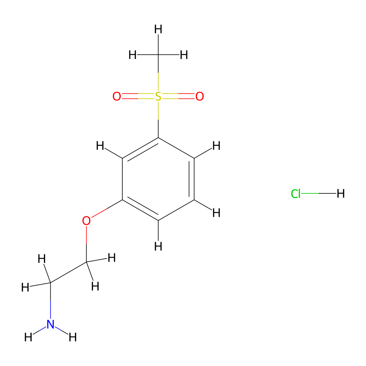2-(3-Methanesulfonylphenoxy)ethan-1-aminehydrochloride molecular structure, CAS 2839157-86-5