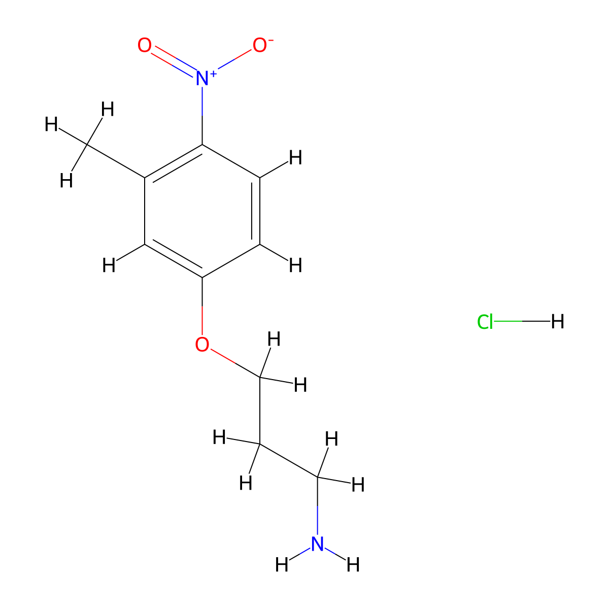 3-(3-Methyl-4-nitrophenoxy)propan-1-amine hydrochloride molecular structure, CAS 2839157-97-8