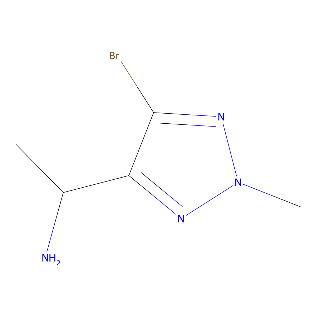 1-(5-bromo-2-methyl-2H-1,2,3-triazol-4-yl)ethan-1-amine molecular structure, CAS 2839158-08-4