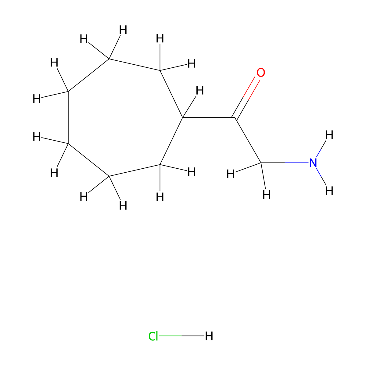 2-Amino-1-cycloheptylethan-1-onehydrochloride molecular structure, CAS 2839158-10-8