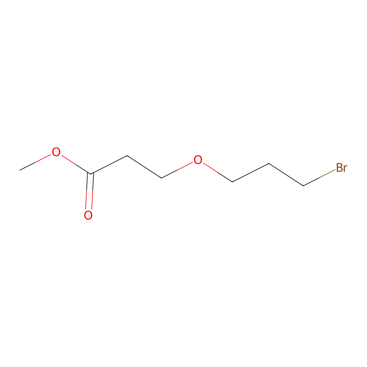 Methyl 3-(3-bromopropoxy)propanoate molecular structure, CAS 2839158-21-1