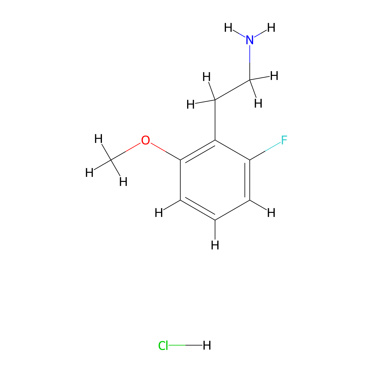 2-(2-Fluoro-6-methoxyphenyl)ethan-1-amine hydrochloride molecular structure, CAS 2839158-30-2