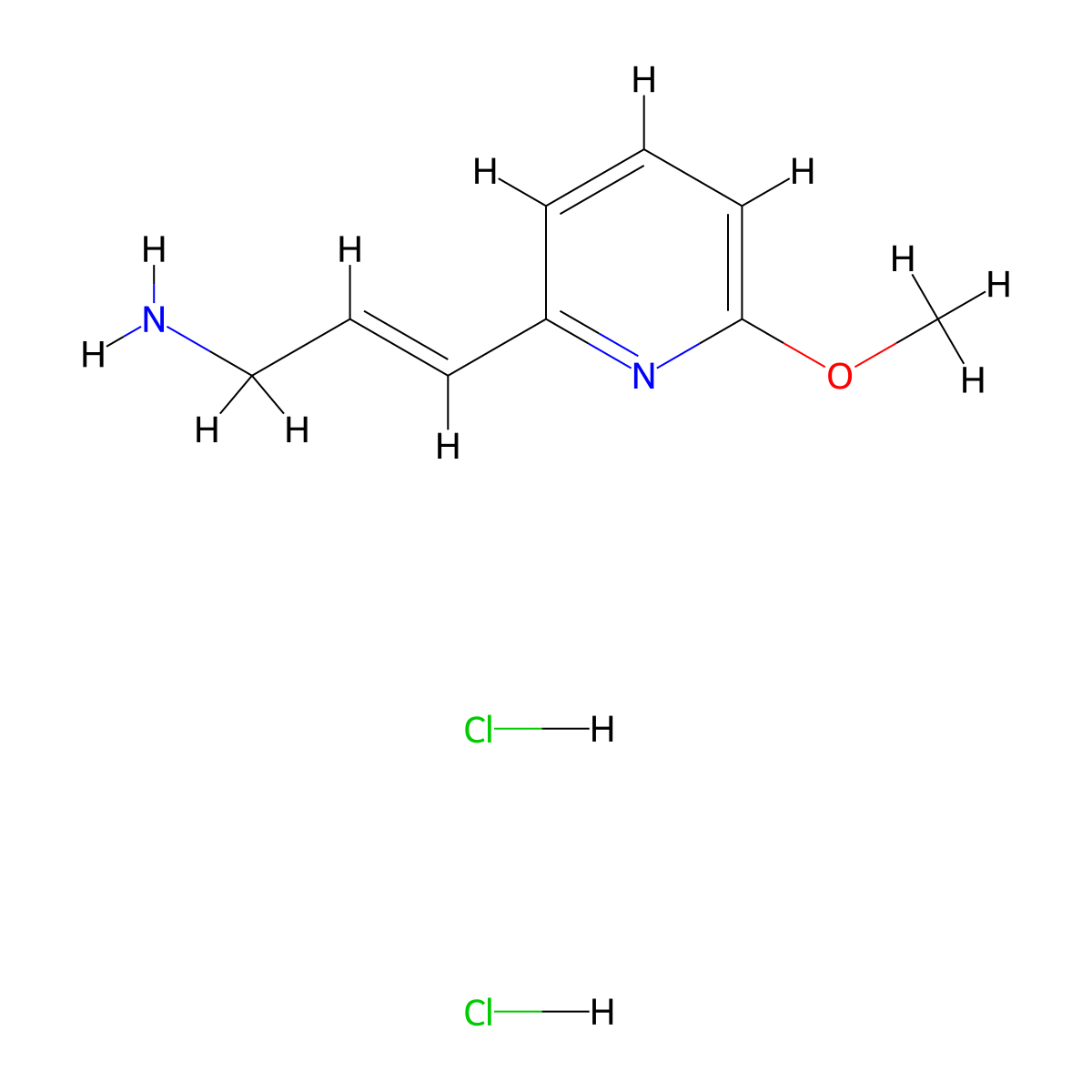 3-(6-Methoxypyridin-2-yl)prop-2-en-1-amine dihydrochloride molecular structure, CAS 2839160-39-1