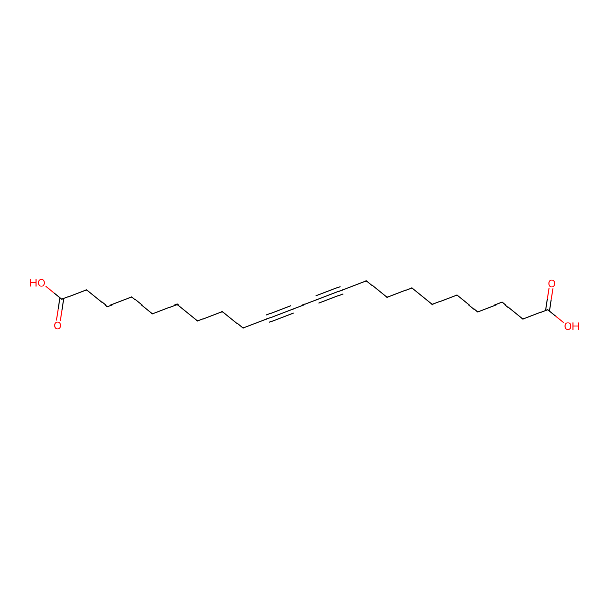 10,12-Docosadiynedioic acid molecular structure, CAS 28393-02-4