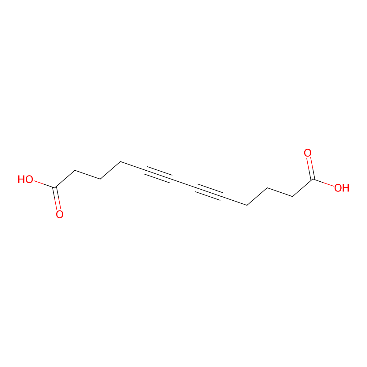 5,7-Dodecadiynedioic acid molecular structure, CAS 28393-04-6