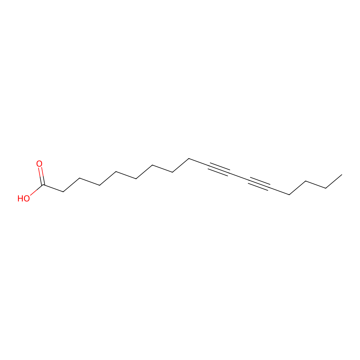10,12-Heptadecadiynoic Acid molecular structure, CAS 28393-06-8