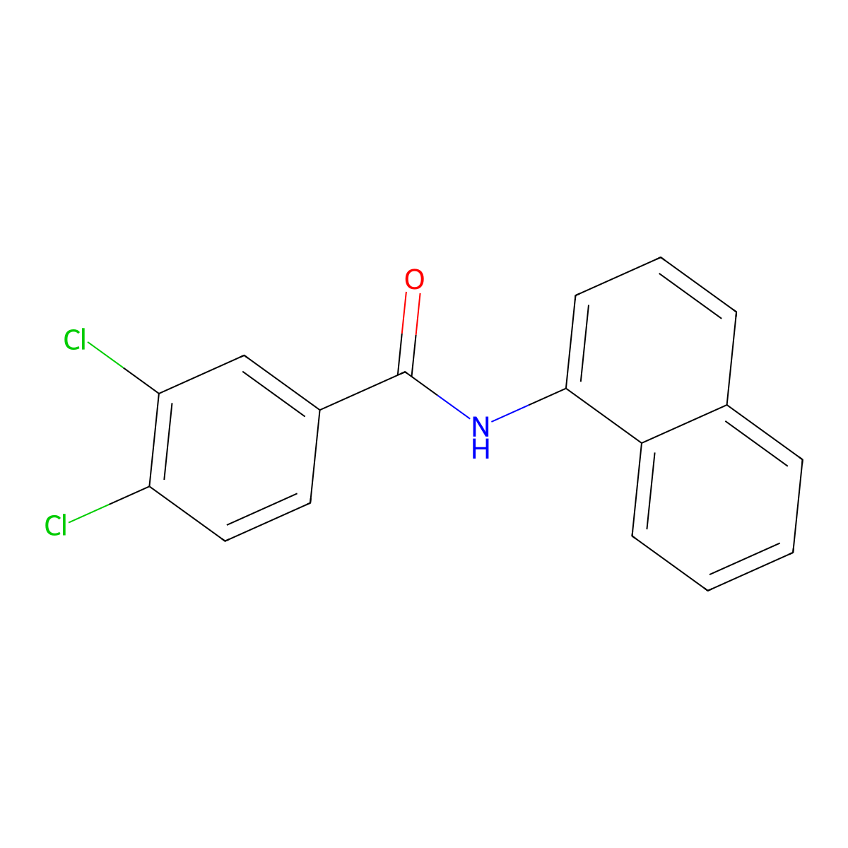 3,4-Dichloro-N-(1-naphthyl)-benzamide molecular structure, CAS 28393-96-6