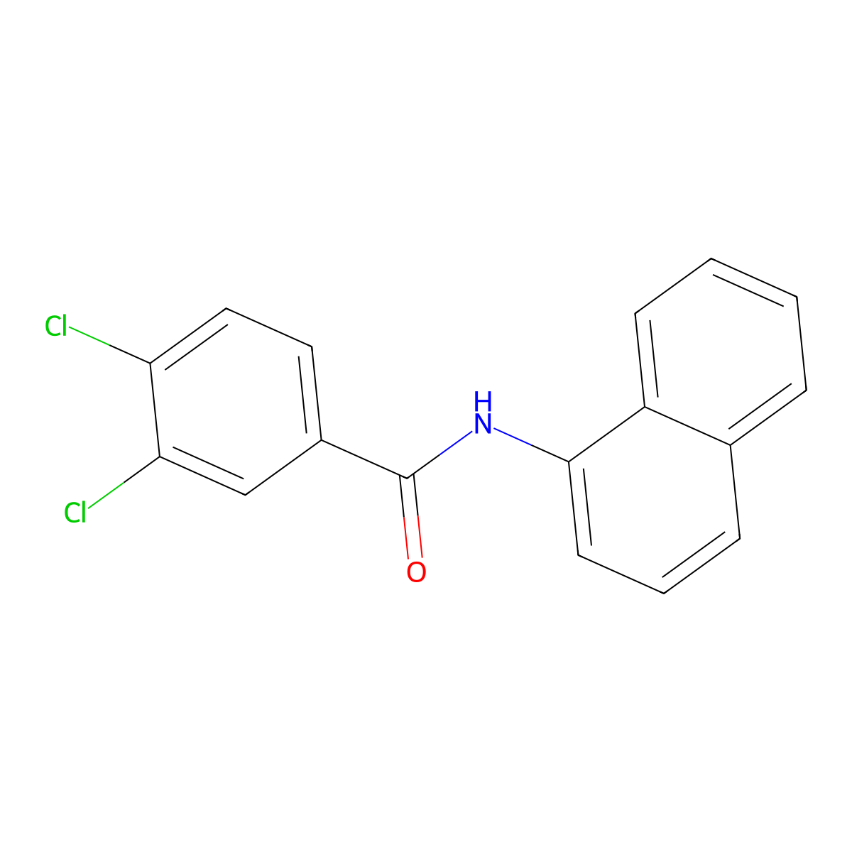 3,4-Dichloro-N-(1-naphthyl)-benzamide molecular structure, CAS 28393-96-6