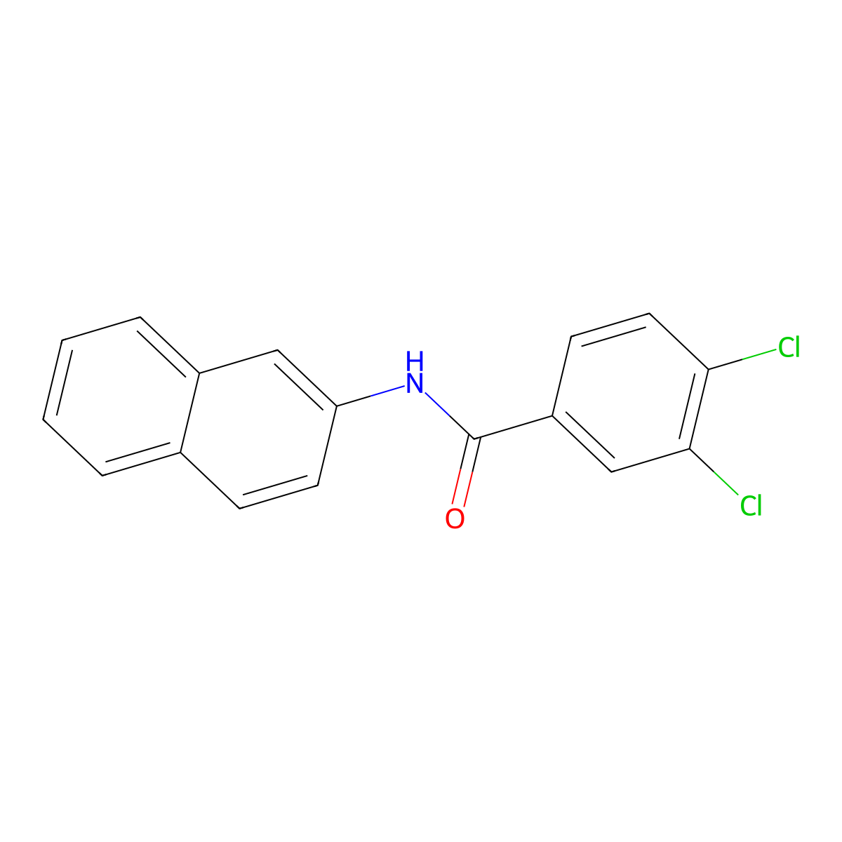3,4-Dichloro-N-(2-naphthyl)benzamide molecular structure, CAS 28393-99-9