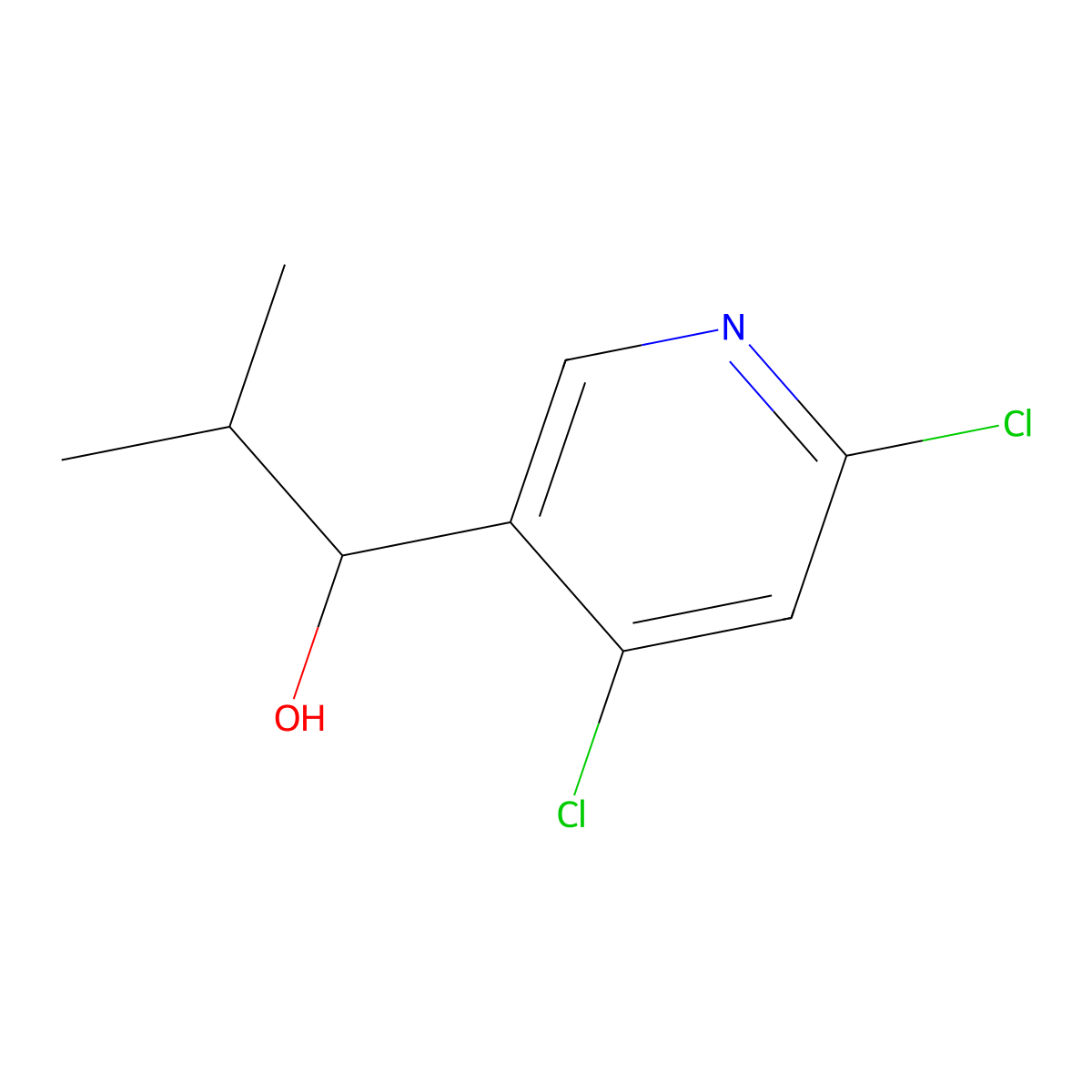 4,6-Dichloro-alpha-(1-methylethyl)-3-pyridinemethanol molecular structure, CAS 2839320-62-4