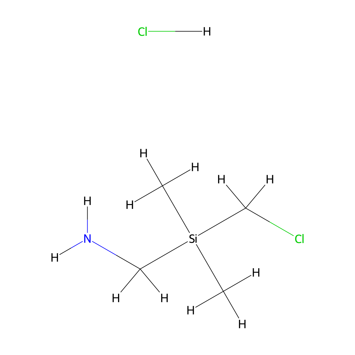 ((Chloromethyl)dimethylsilyl)methanamine hydrochloride molecular structure, CAS 2839370-50-0