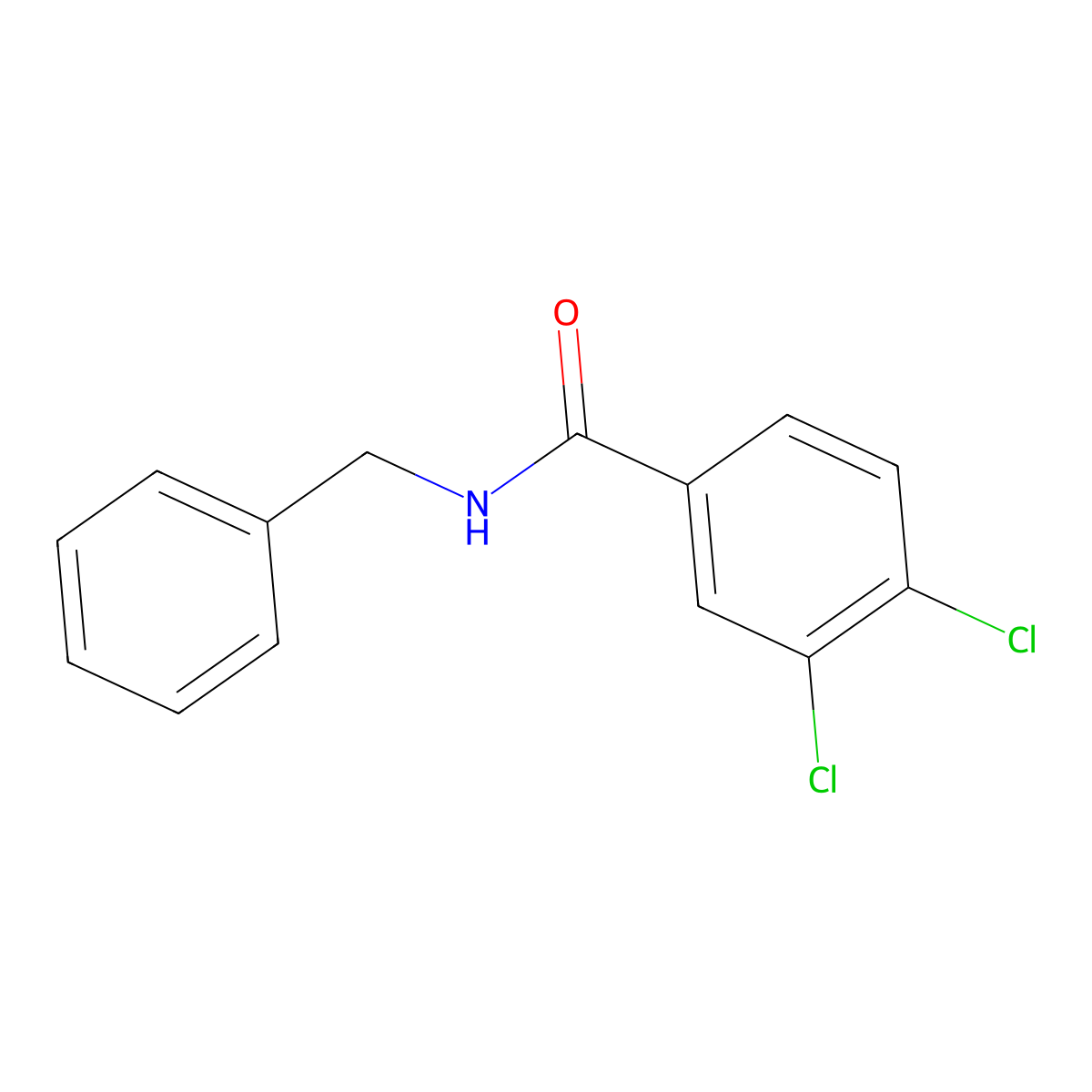 N-benzyl-3,4-dichlorobenzamide molecular structure, CAS 28394-01-6