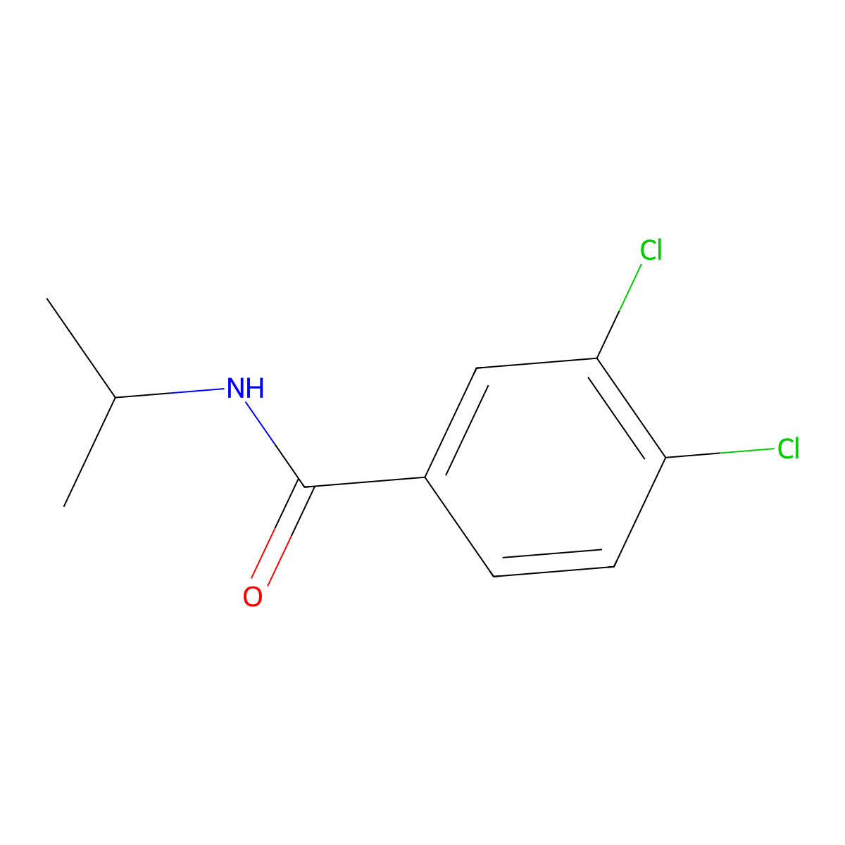 3,4-dichloro-N-propan-2-ylbenzamide molecular structure, CAS 28394-52-7