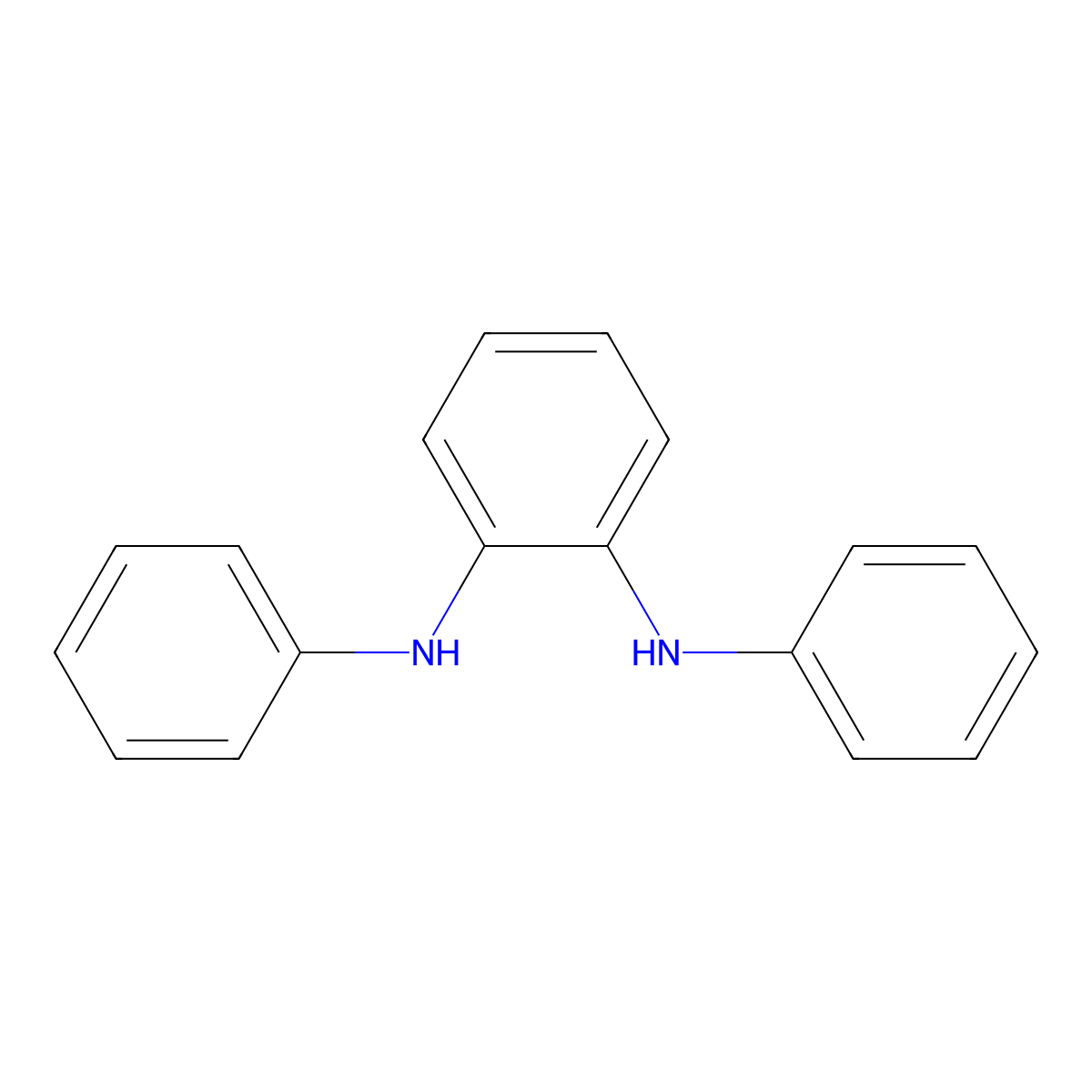 1,2-Benzenediamine, N,N'-diphenyl- molecular structure, CAS 28394-83-4