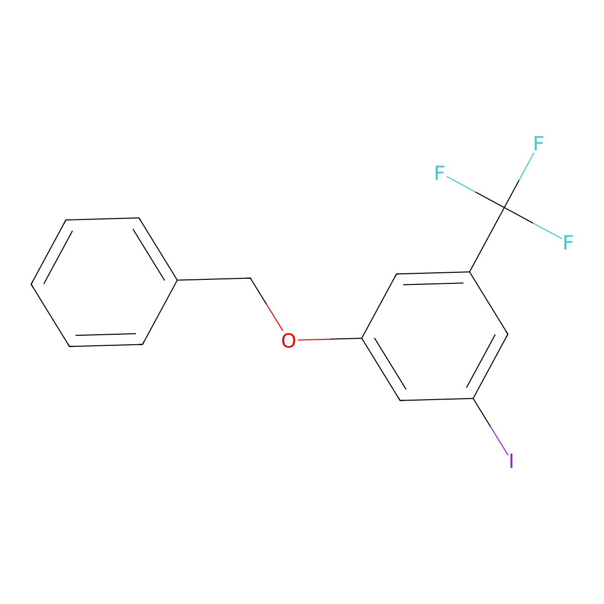 1-(Benzyloxy)-3-iodo-5-(trifluoromethyl)benzene molecular structure, CAS 2839486-58-5