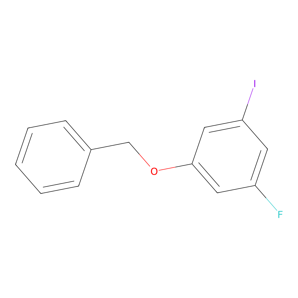 1-(Benzyloxy)-3-fluoro-5-iodobenzene molecular structure, CAS 2839486-60-9