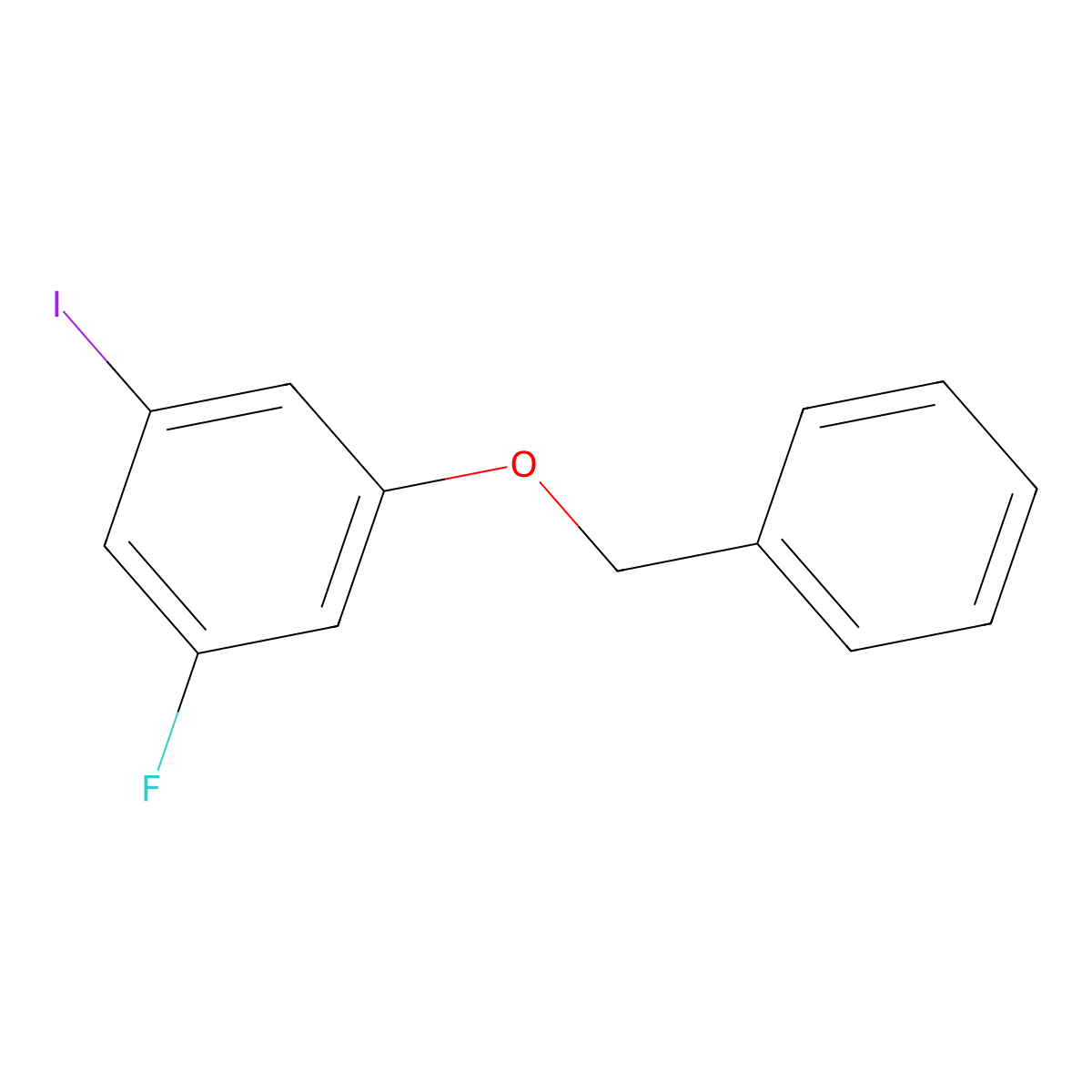 1-(Benzyloxy)-3-fluoro-5-iodobenzene molecular structure, CAS 2839486-60-9