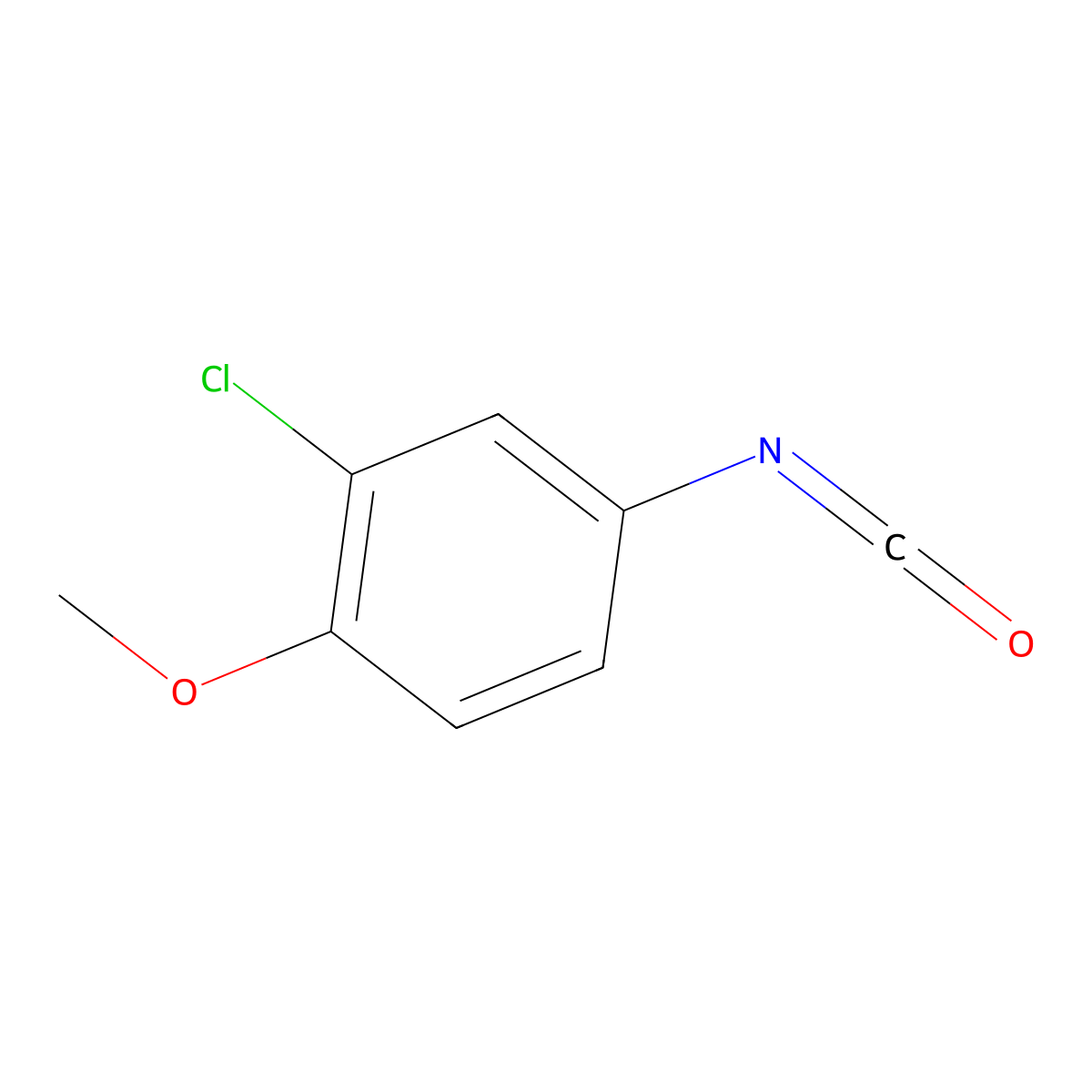 2-Chloro-4-isocyanatoanisole molecular structure, CAS 28395-76-8