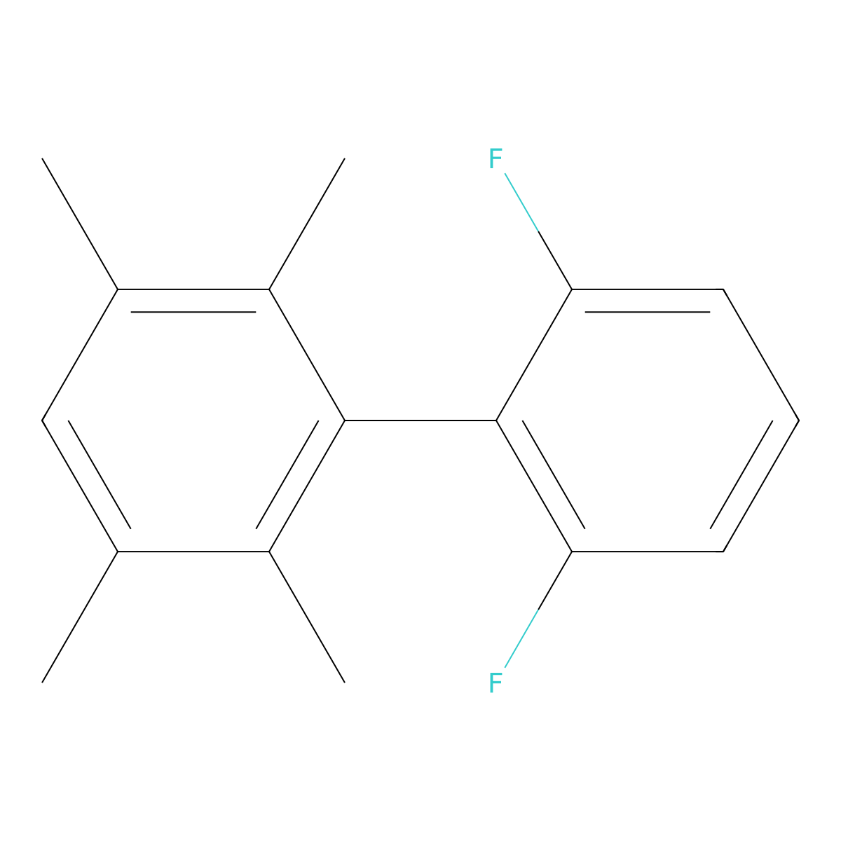 2',6'-Difluoro-2,3,5,6-tetramethyl-1,1'-biphenyl molecular structure, CAS 2839532-10-2