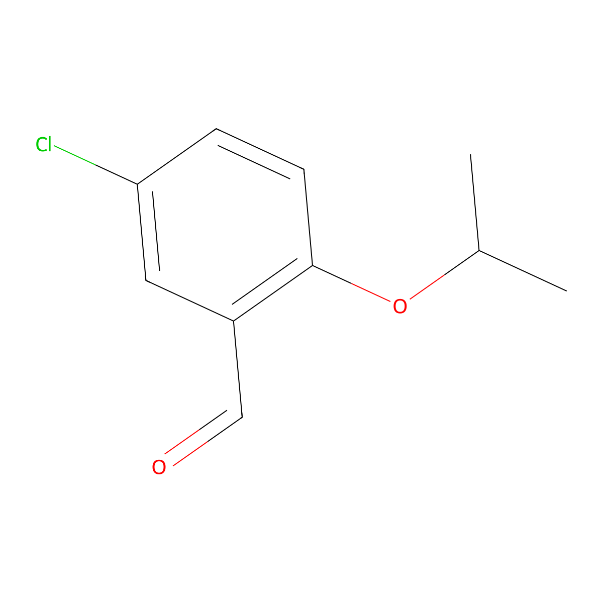 5-Chloro-2-isopropoxybenzaldehyde molecular structure, CAS 28396-34-1