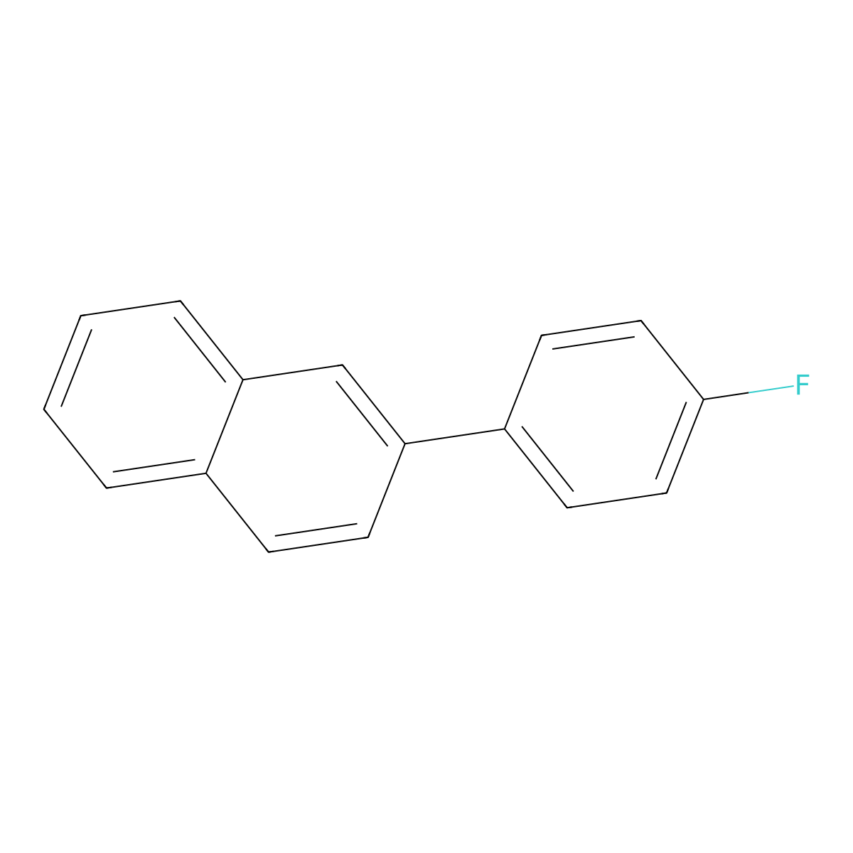 2-(4-Fluorophenyl)naphthalene molecular structure, CAS 28396-55-6