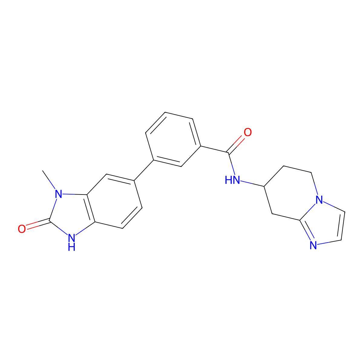 3-(3-methyl-2-oxo-1H-benzimidazol-5-yl)-N-(5,6,7,8-tetrahydroimidazo[1,2-a]pyridin-7-yl)benzamide molecular structure, CAS 2839660-03-4