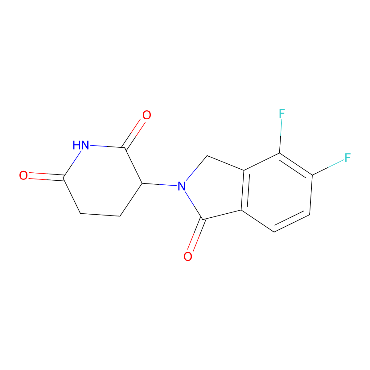 3-(4,5-Difluoro-1-oxoisoindolin-2-yl)piperidine-2,6-dione molecular structure, CAS 2839672-68-1